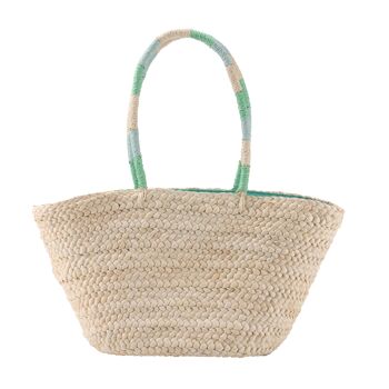 DAVINCI Pise Sac de plage | Naturel | Broderie verte 4