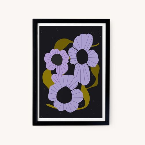 Illustration Fleurs mauves