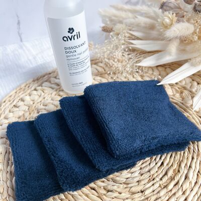 Set of 4 washable cotton pads special varnish - washable dissolves
