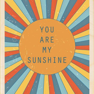 Wooden Postcard YOU ARE MY SUNSHINE Card