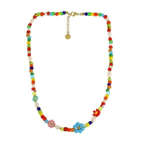 Collier acier Fantasia Fleur