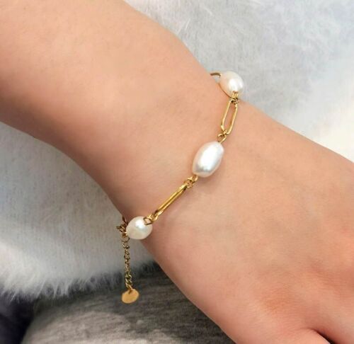 Bracelet acier perles