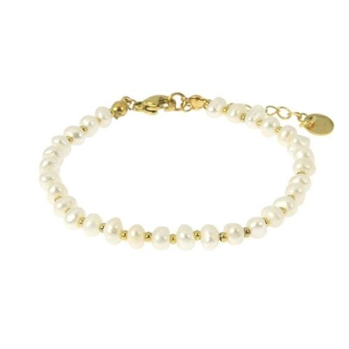 Bracelet acier perles Ophélie II