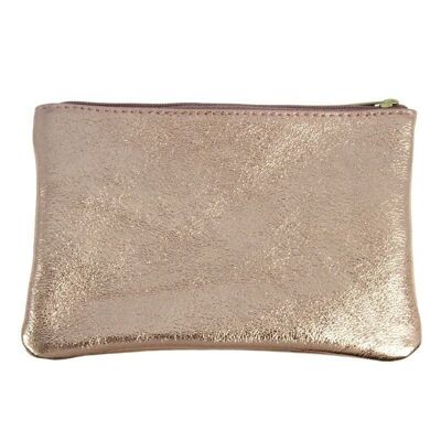 L leather zipped pouch