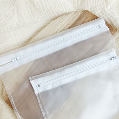 Clear freezer bags