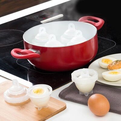 Set of 6 Boiled Egg Cookers without Silicone Shells