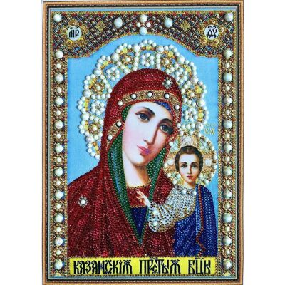 Pittura Diamante Madre di Dio di Kazan 24x34 cm, Trapani Speciali