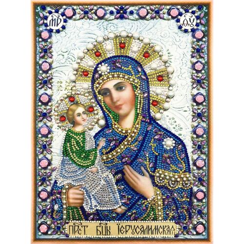 Diamond Painting Jerusalem Mother Of God, 24x34 cm, Special Drills