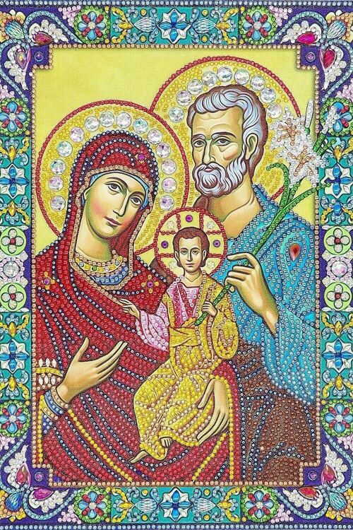 Diamond Painting The Holy Family 24x34 cm, Special Drills