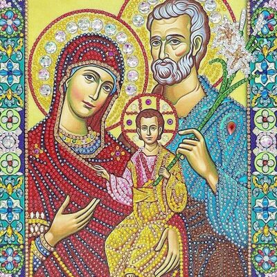 Diamond Painting The Holy Family 24x34 cm, Special Drills