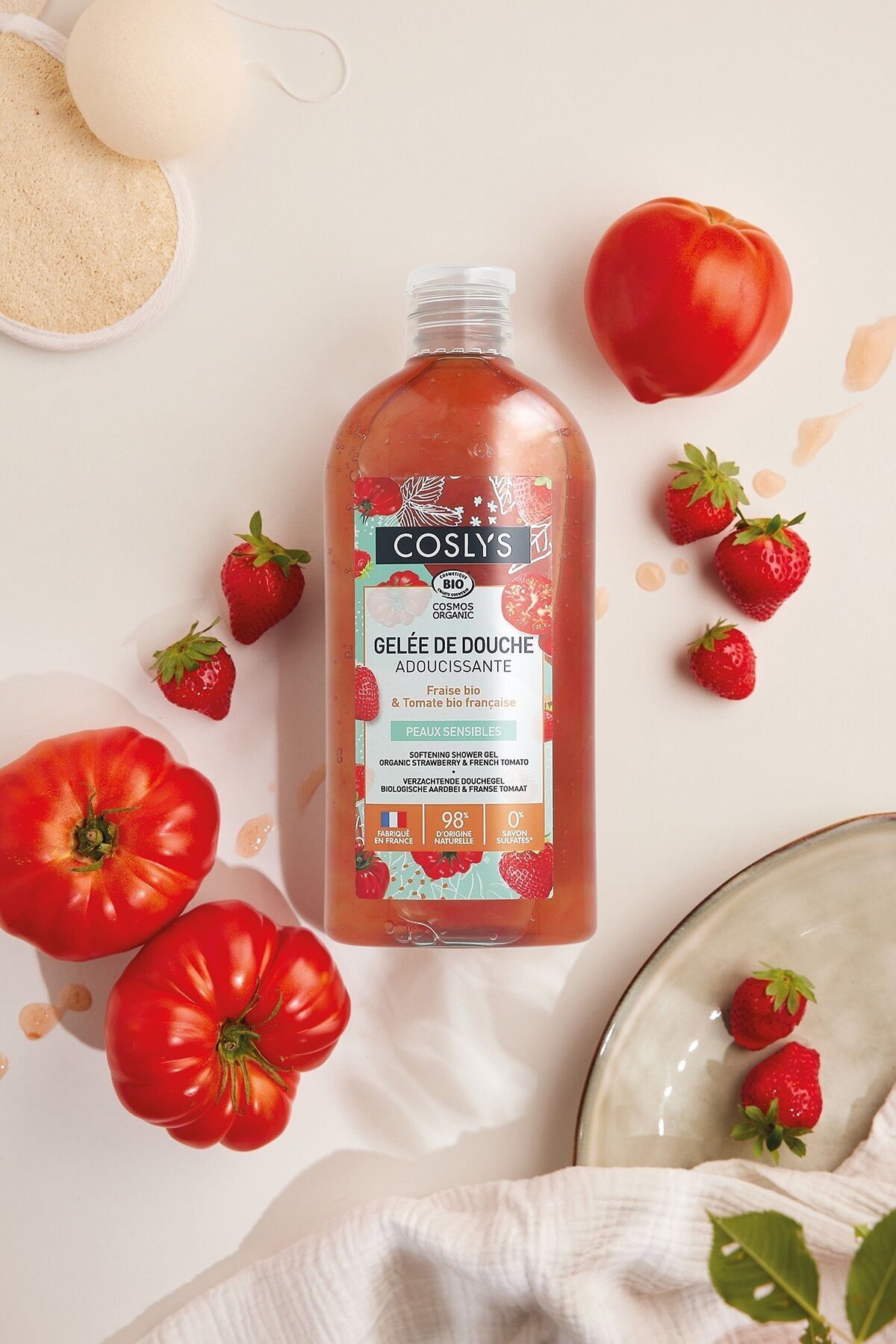 GELATINA DOCCIA ADDOLCENTE pomodoro fragola