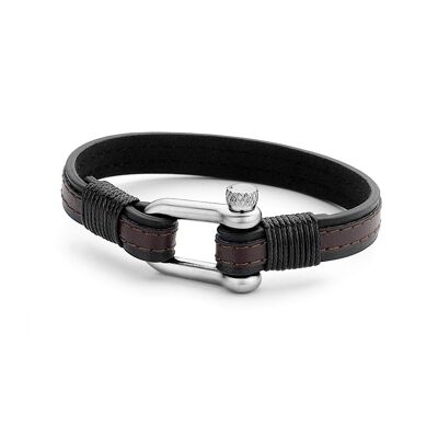 Brown leather bracelet - 7FB-0353