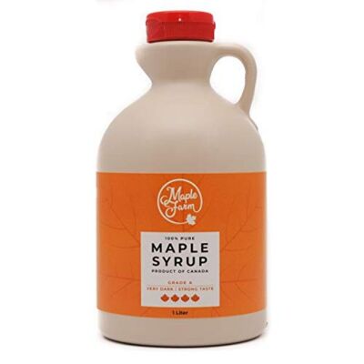 Sirop d'érable pur - Catégorie A - Très foncé - 1L (1.32Kg)