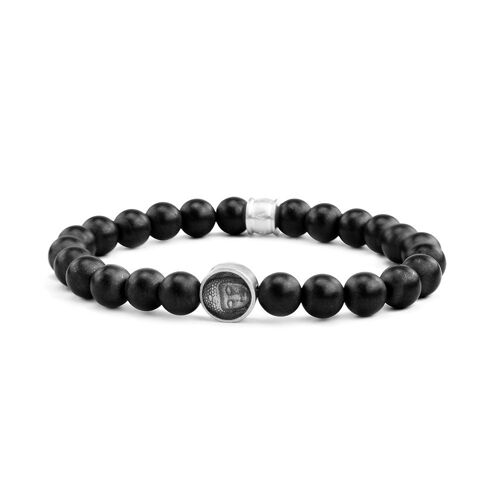 Black agate bracelet - 7FB-0357