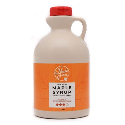 Sirop d'érable pur - Catégorie A - Noir - 1L (1.32Kg)