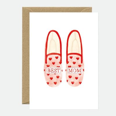 Best Mum Slippers - Greeting cards