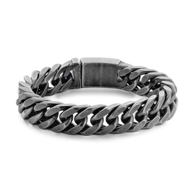 Aged steel bracelet - 7FB-0358