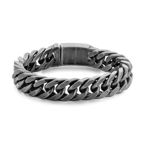 Aged steel bracelet large - 7FB-0359