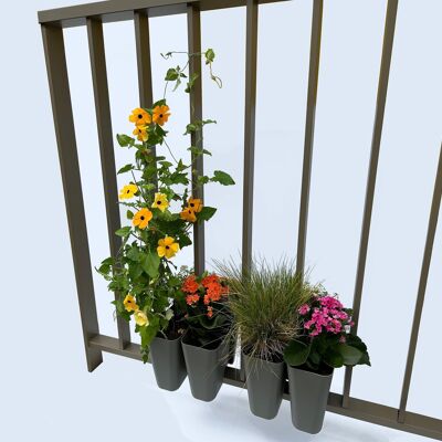 Jardinera ARRAY-PLANTER para barandillas con puntales verticales