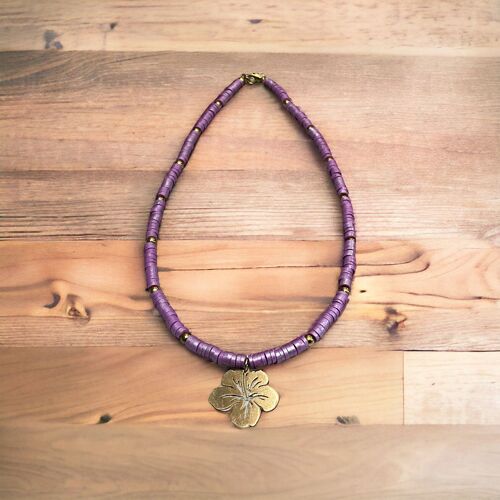 Collier Maeva lilas