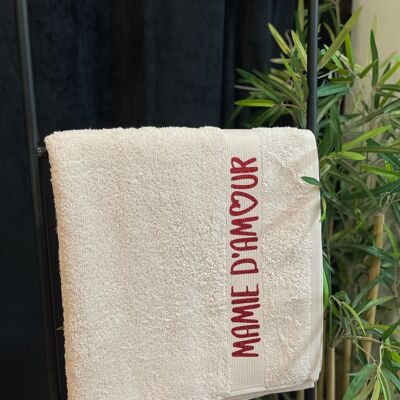 Pink towel “Mamie d’amour”