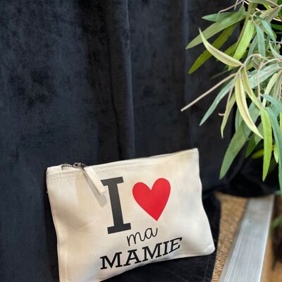 Pochette zippée " I love ma mamie"