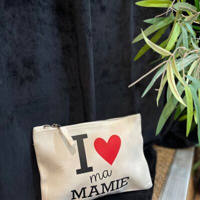 Pochette zippée " I love ma mamie"