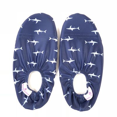 children's water slippers beach sharks