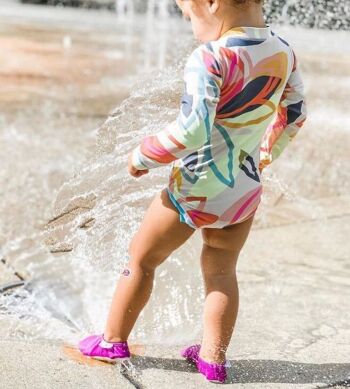 chaussons d'eau enfants plage violet été 2