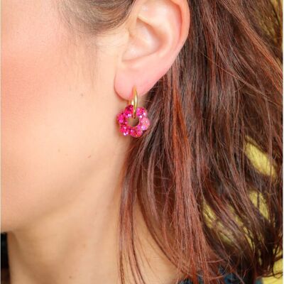 Boucles d'oreilles Isabelle fuchsia