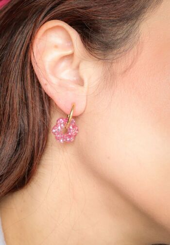 Boucles d'oreilles Isabelle Rose argent 1