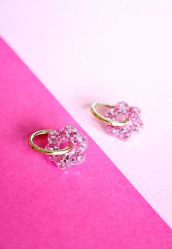 Boucles d'oreilles Isabelle Rose argent 2