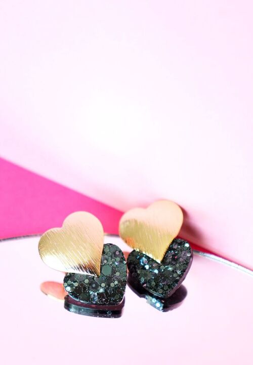 Boucles d'oreilles Caroline Noir