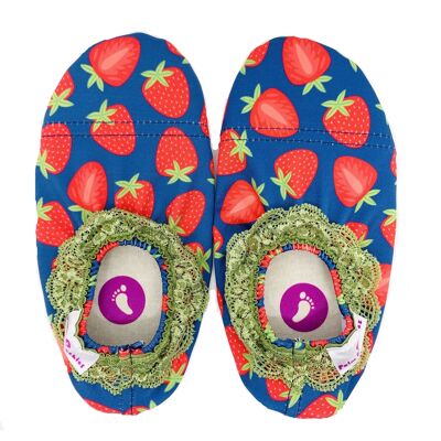 children's water slippers beach strawberries summer