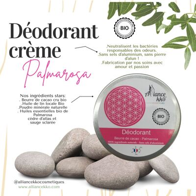 Déodorant crème "palmarosa"