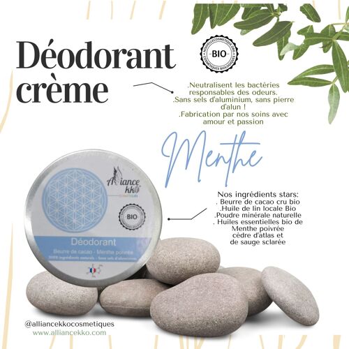 Déodorant crème " menthe"