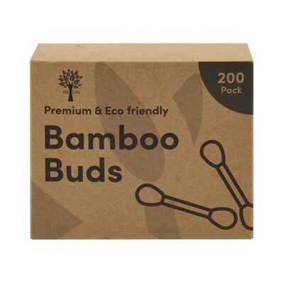 Bastoncillos de algodón de bambú - Paquete de 200