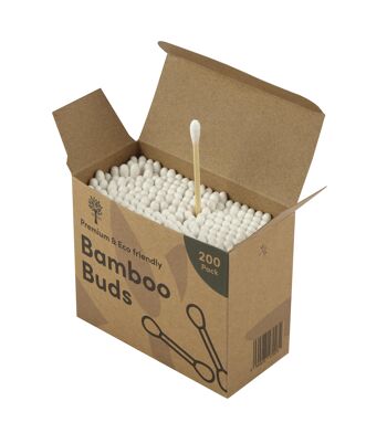 Cotons-tiges en bambou - Paquet de 200 3
