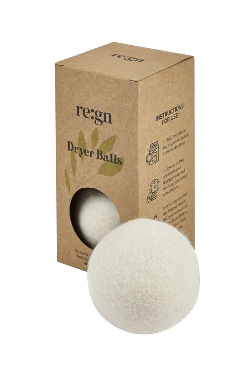 Organic Wool Dryer Balls - Pack of 2