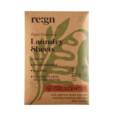 Feuilles de détergent à lessive – Paquet de 32 (sans plastique)