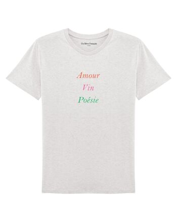 T-shirt "Amour vin poésie" 4