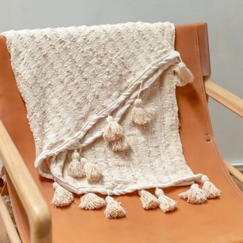 Couverture Boho en coton, couvre-lit, couverture de canapé, 110x200 cm, TENUN, tissé à la main en coton 8