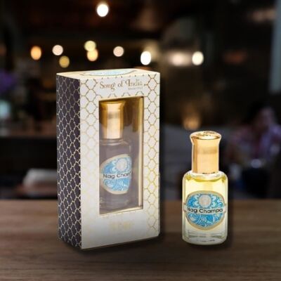 Song of India - Perfume en aceite con fragancia Nag Champa Ayurveda - 10 ml