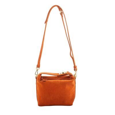 Fosca – Mini-Tasche aus orangefarbenem Wildleder