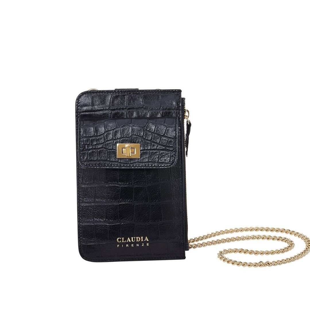 Dorina – Smartphone-Hülle in schwarzer Kokosnuss