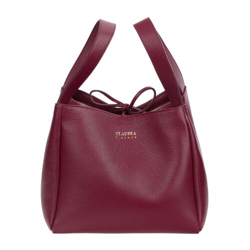 Eloisa - Pebbled Bag Borgogna