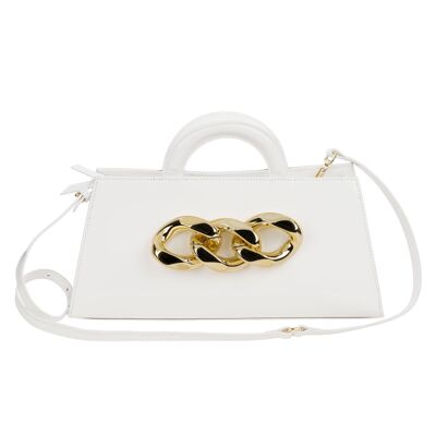 Clotilde - Vintage bag with chain White