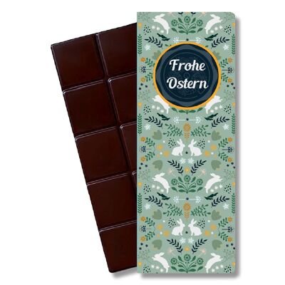 Chocolate de Pascua ecológico PUR 73% “Felices Pascuas” PVP 4,95 €