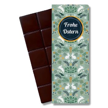 Chocolat de Pâques bio PUR 73% « Joyeuses Pâques » PVC 4,95 € 1