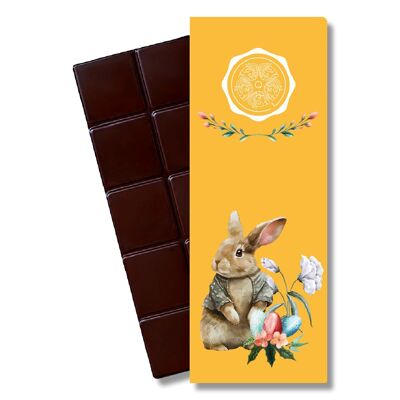 Chocolate de Pascua ecológico PUR 50% + mantequilla de avellanas “Conejito de Pascua” PVP 4,95 €